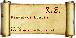 Kisfaludi Evelin névjegykártya